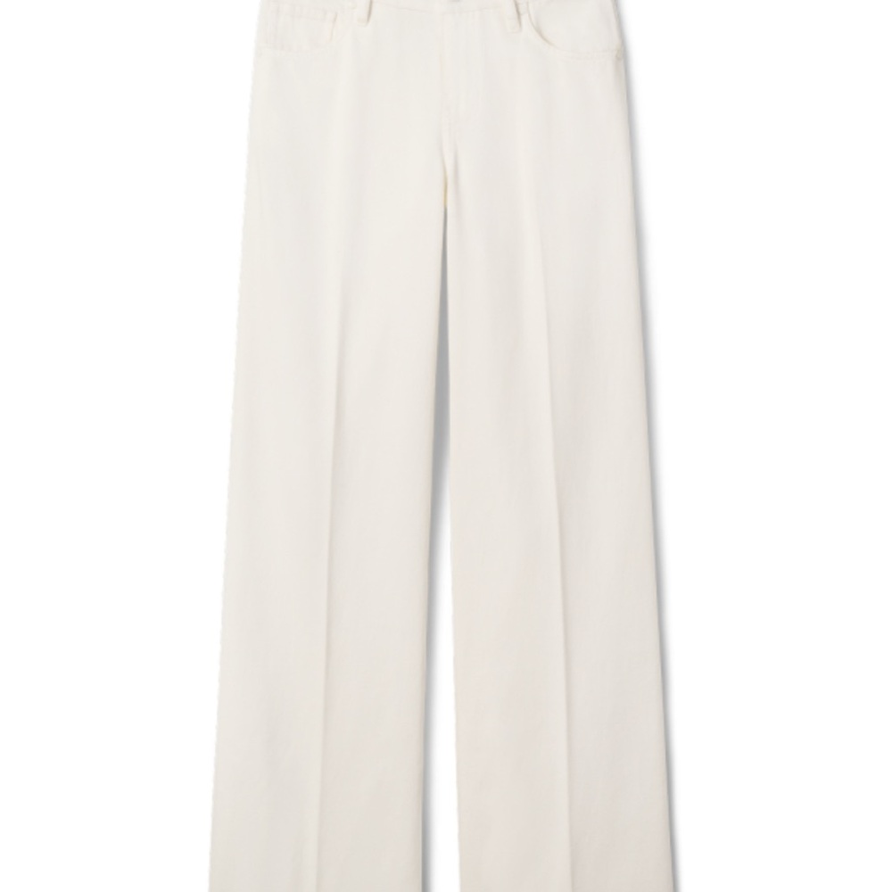 CAbi Ashbury White Wide Leg Jeans size 10